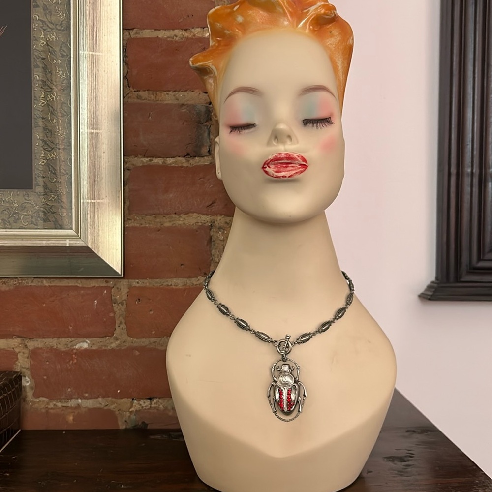 Scarab Pendent with Brighton Style Chain - Picture 5 of 5
